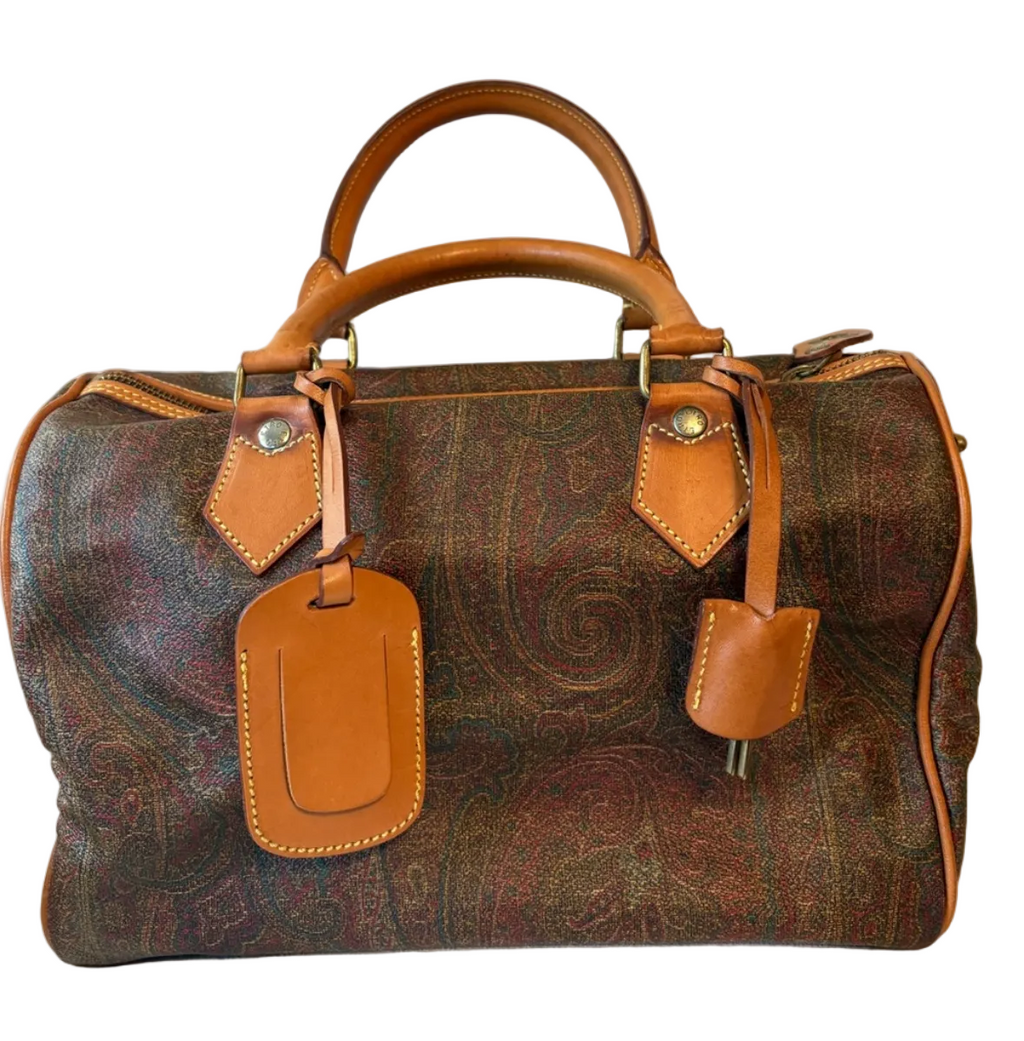 ETRO MILANO Boston Bag w/Lock and 2 Keys