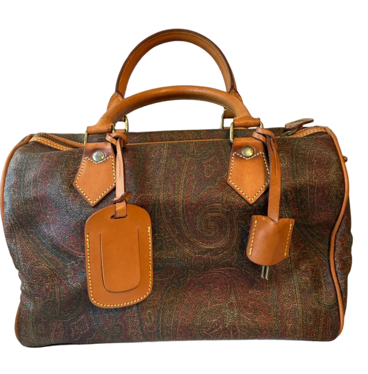 ETRO MILANO Boston Bag w/Lock and 2 Keys