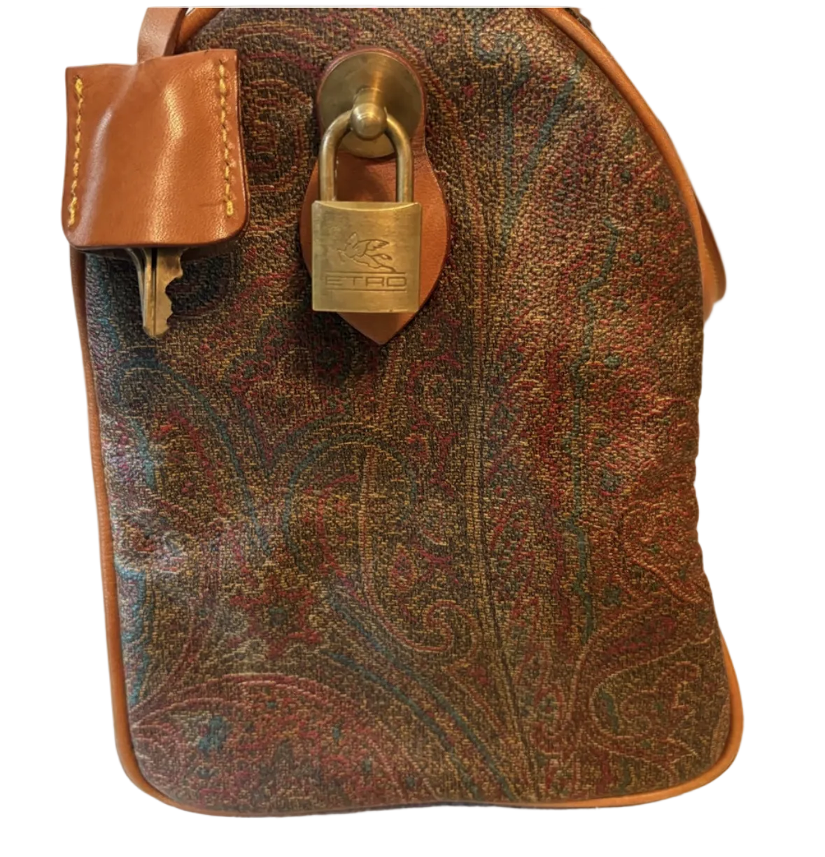 ETRO MILANO Boston Bag w/Lock and 2 Keys