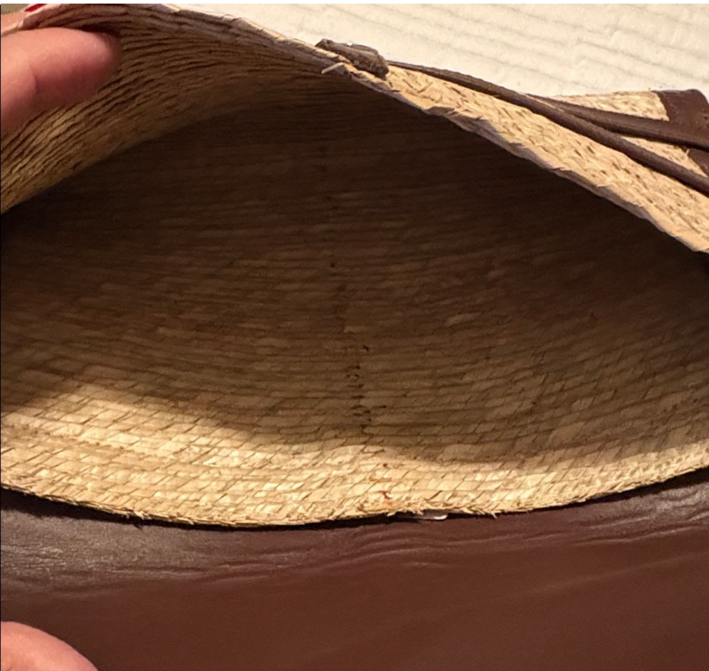 Altuzarra Watermill Raffia Envelope Clutch Leather Trim Straw Designer Clutch