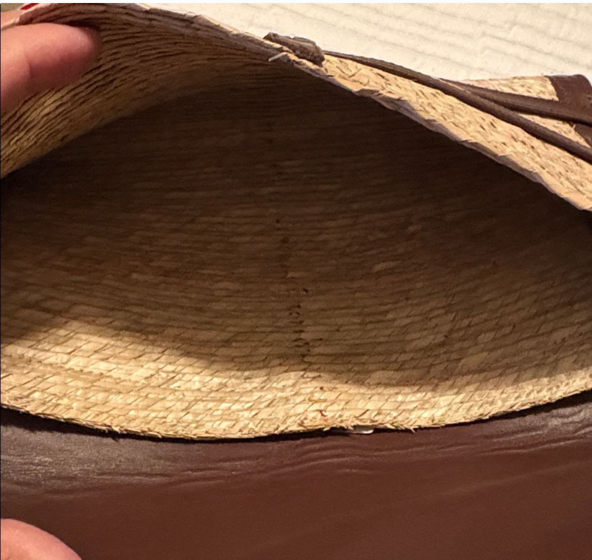 Altuzarra Watermill Raffia Envelope Clutch Leather Trim Straw Designer Clutch
