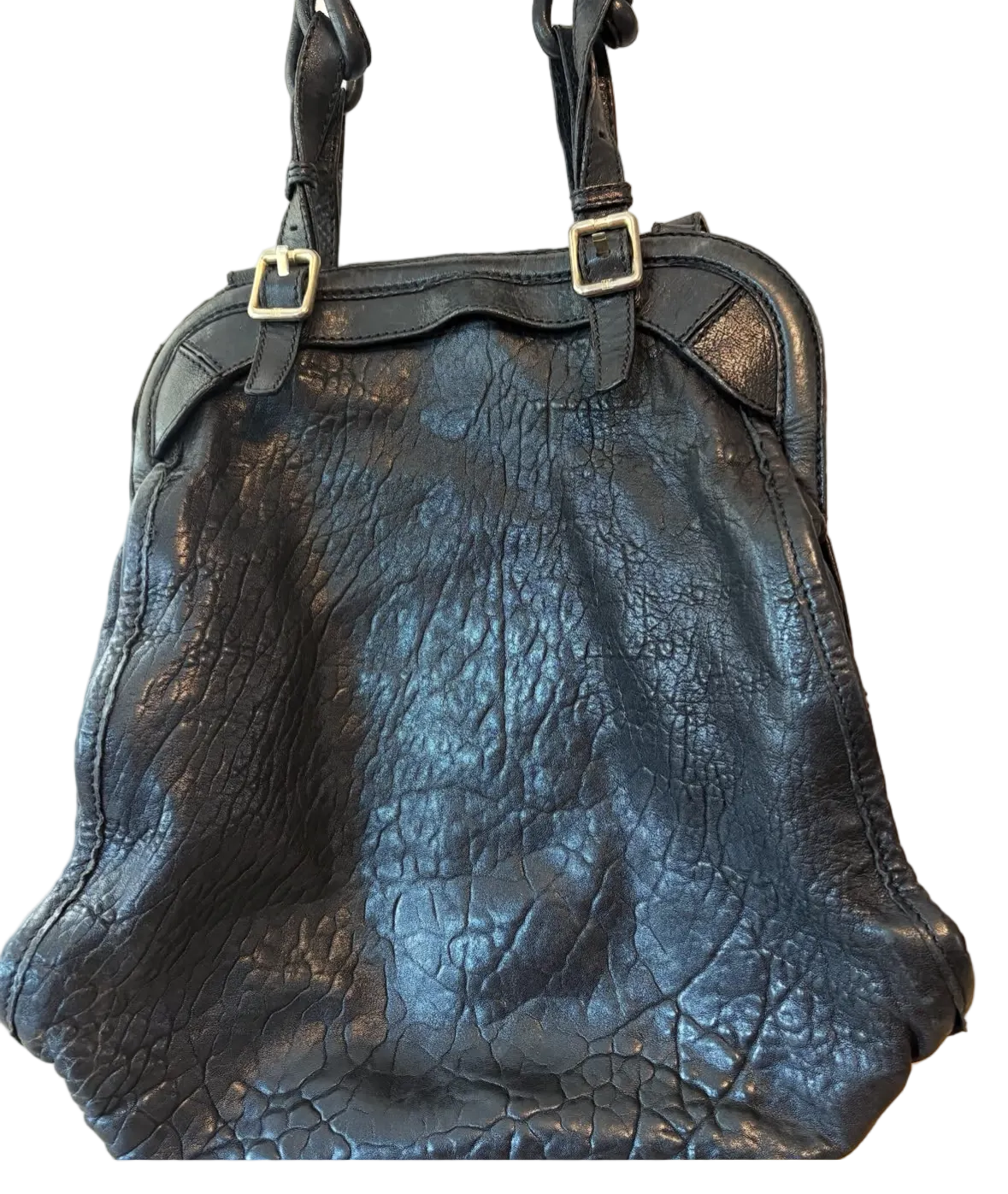 Givenchy Black Leather Pandora Tote / Shoulder Bag
