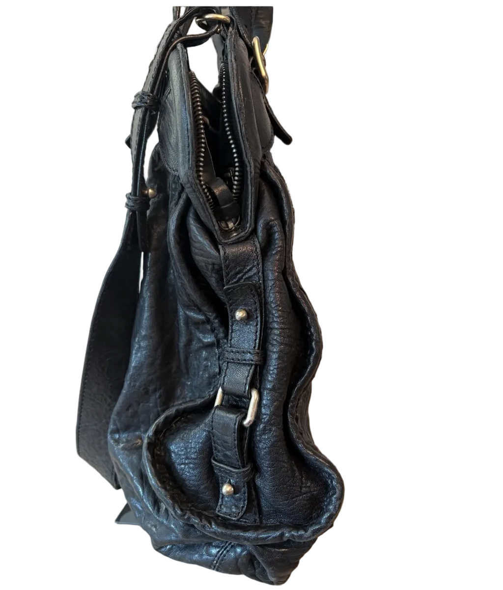 Givenchy Black Leather Pandora Tote / Shoulder Bag