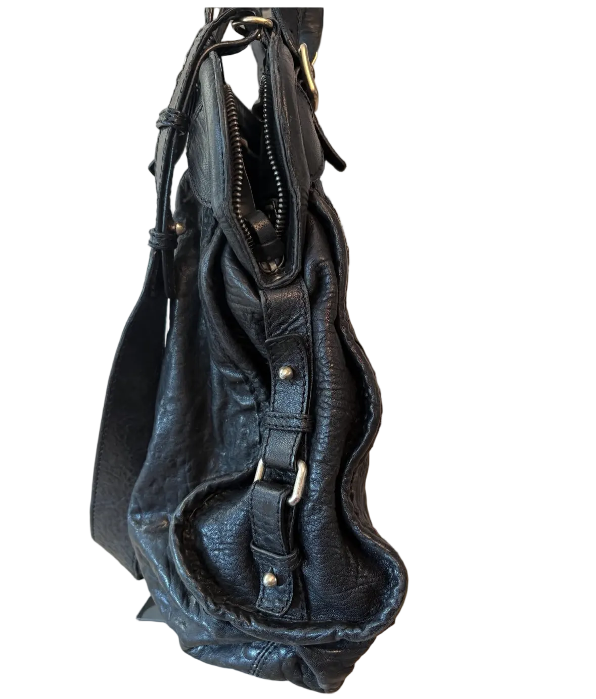 Givenchy Black Leather Pandora Tote / Shoulder Bag