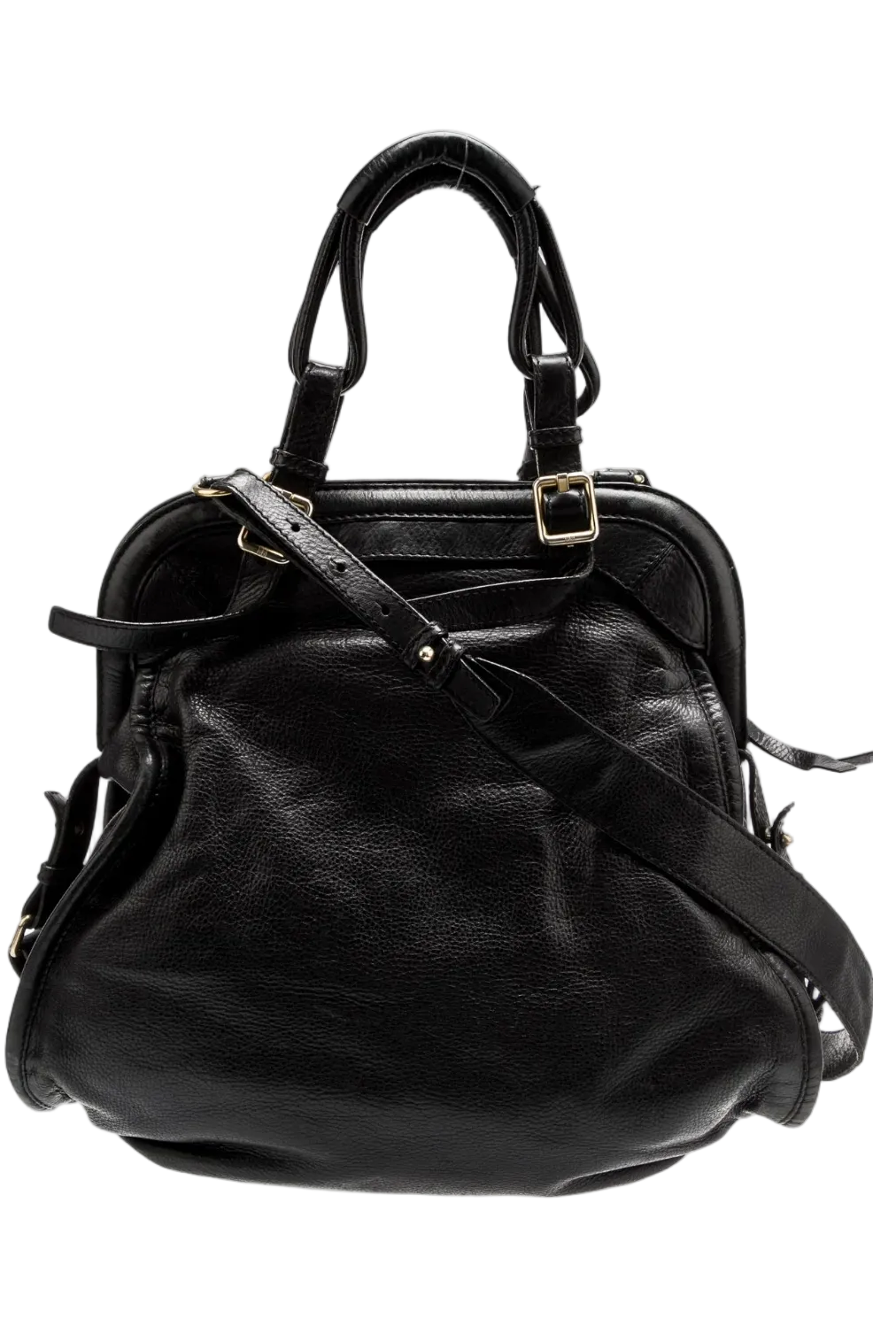 Givenchy Black Leather Pandora Tote / Shoulder Bag
