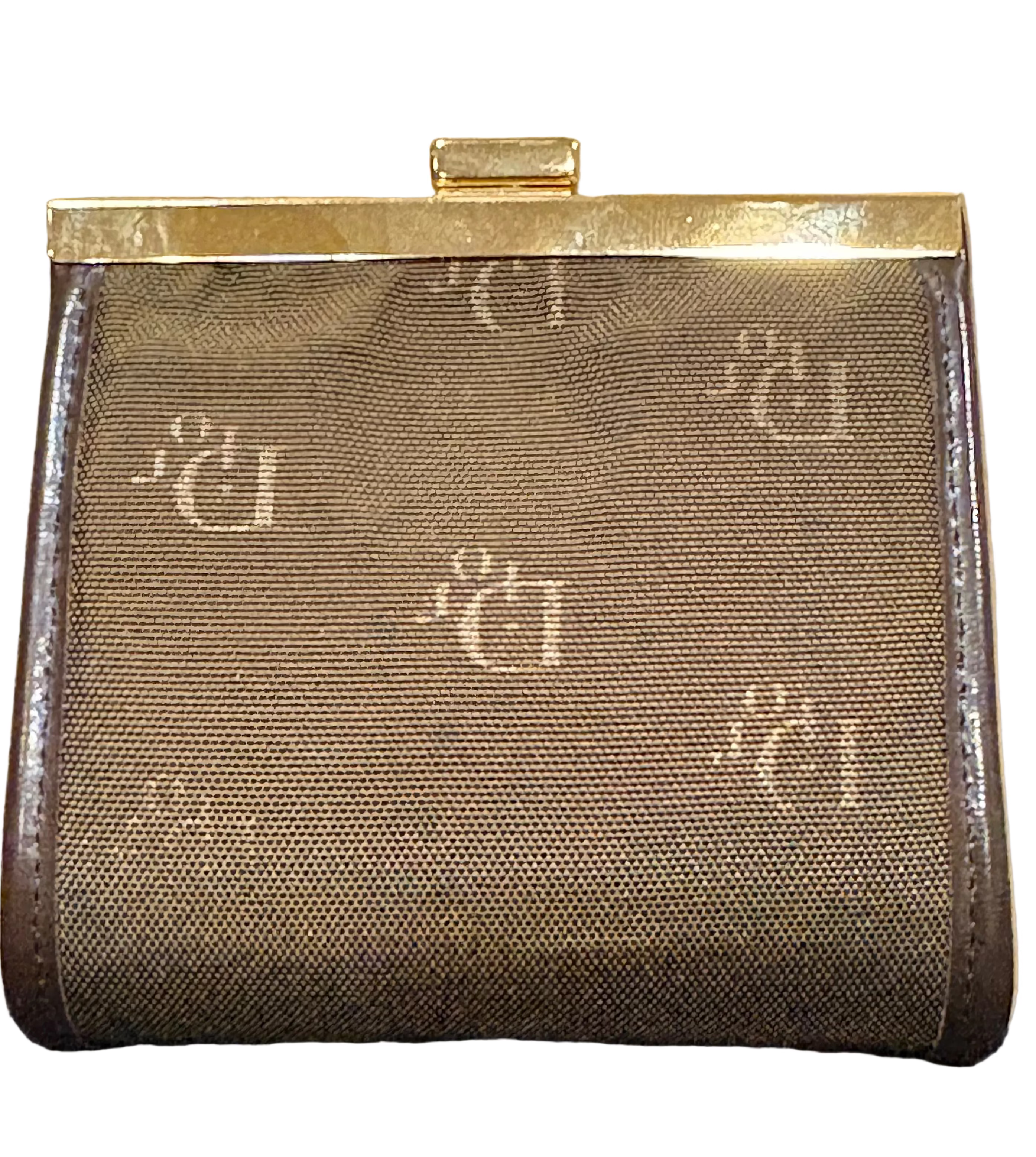 Christian Dior Vintage Trotter Monogram Kiss-Lock Coin Purse Wallet