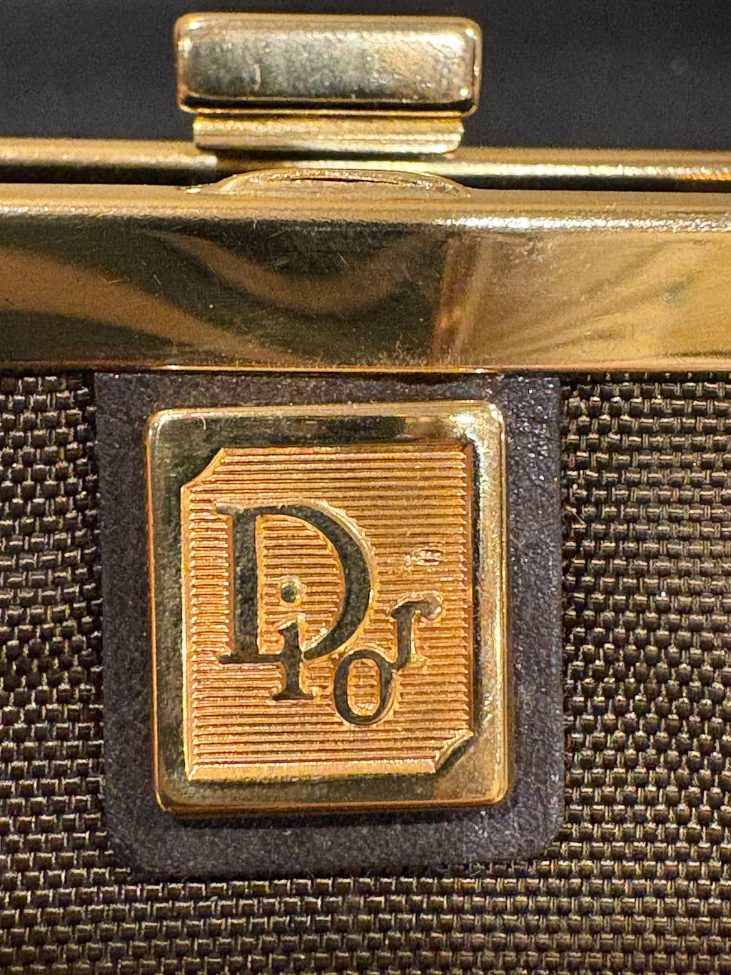 Christian Dior Vintage Trotter Monogram Kiss-Lock Coin Purse Wallet
