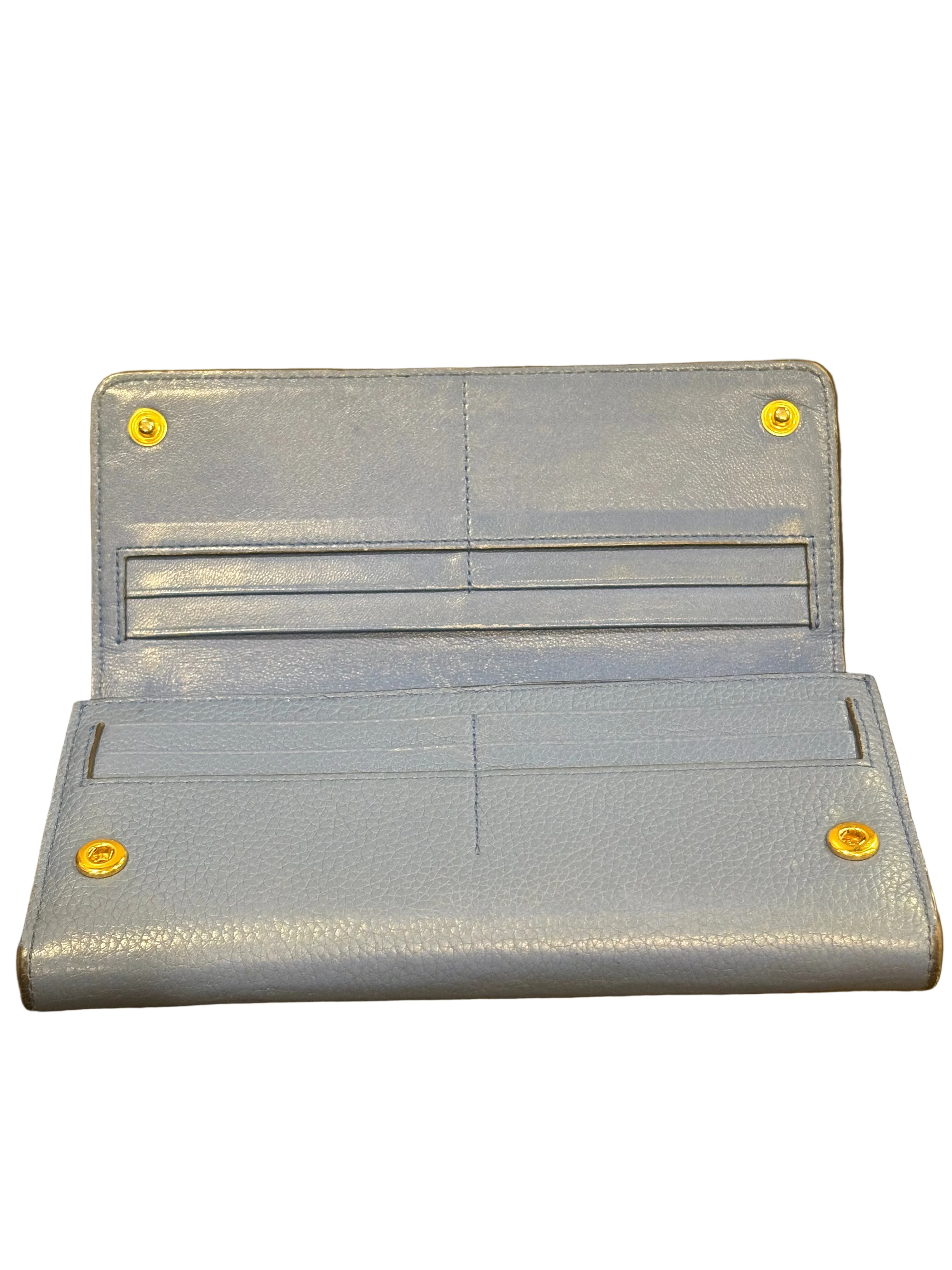 Mulberry Grained Leather Continental Wallet – Blue
