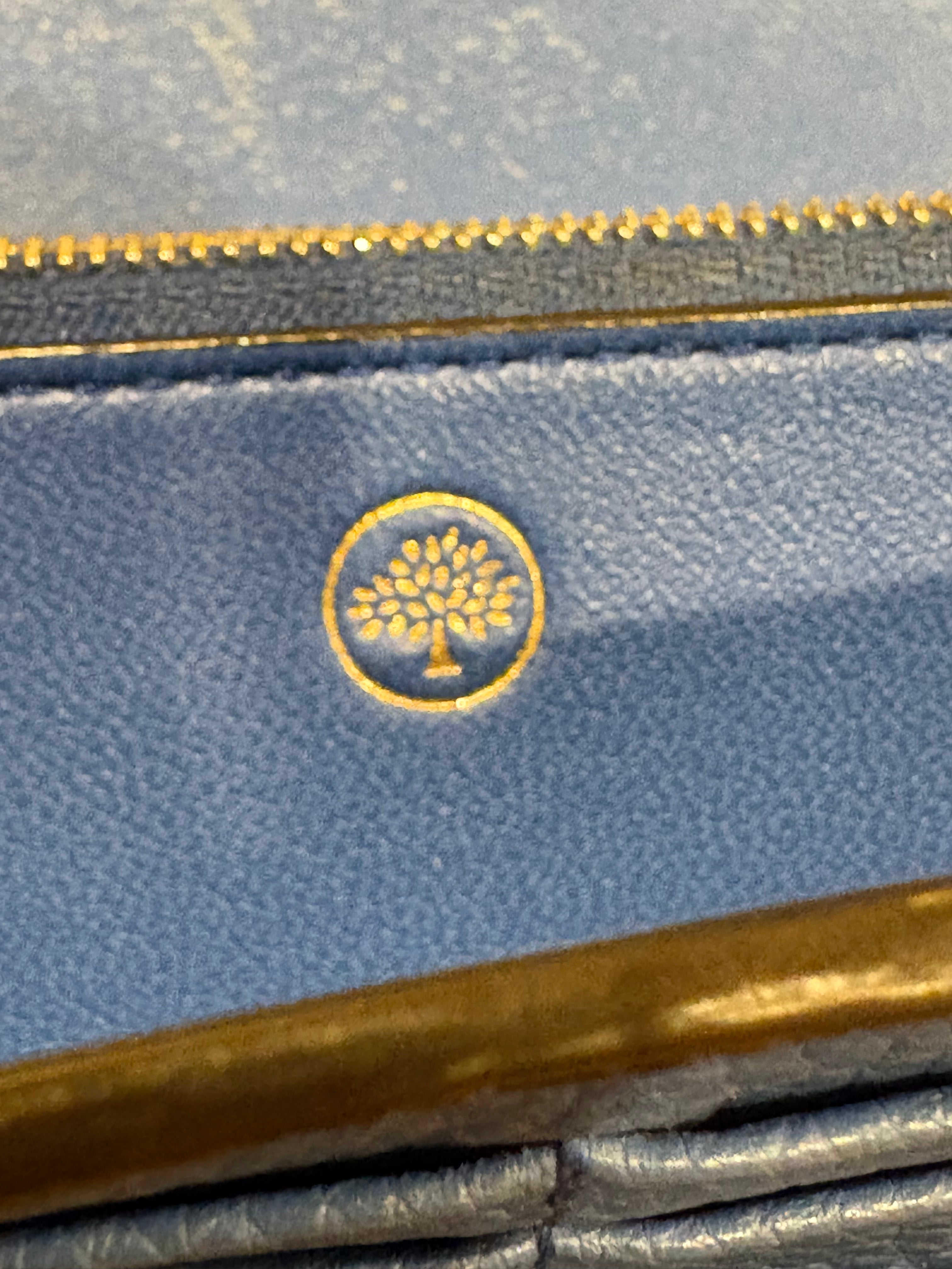 Mulberry Grained Leather Continental Wallet – Blue
