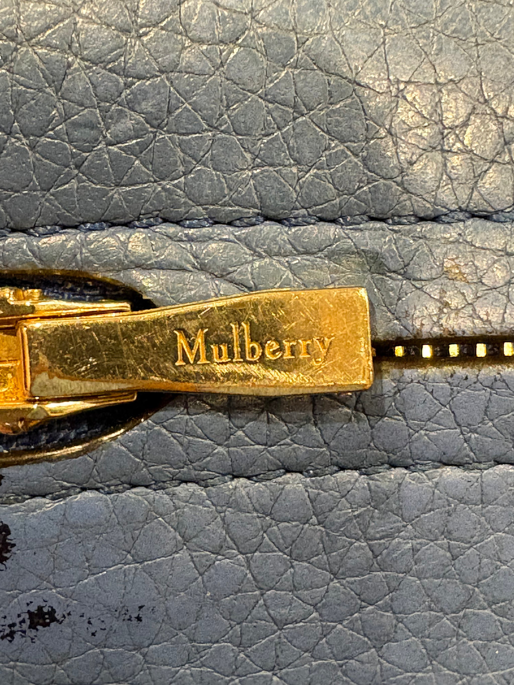 Mulberry Grained Leather Continental Wallet – Blue