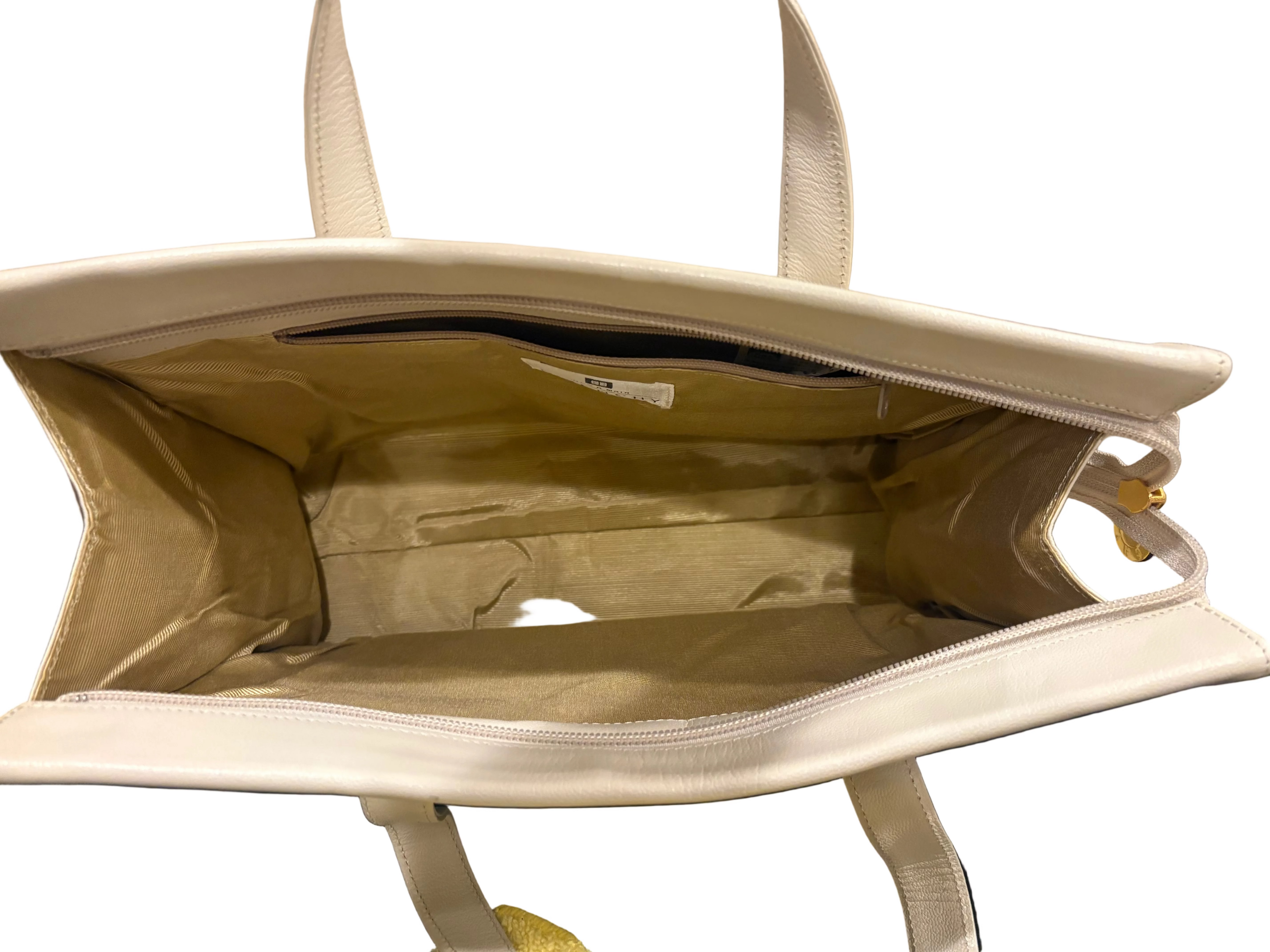 Givenchy Vintage Leather Logo Tote Bag – Cream / Ivory Embossed 4G