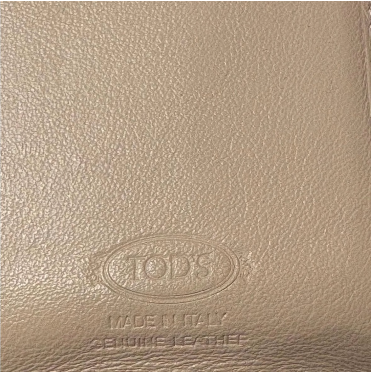TOD’S Camel Leather Trifold Wallet