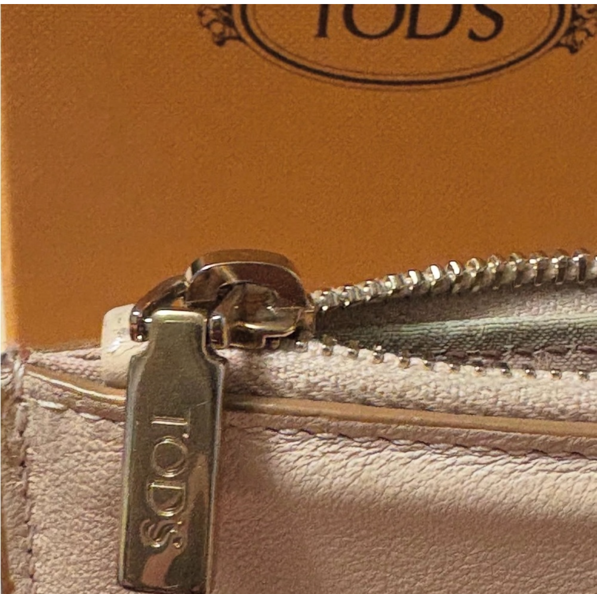 TOD’S Camel Leather Trifold Wallet