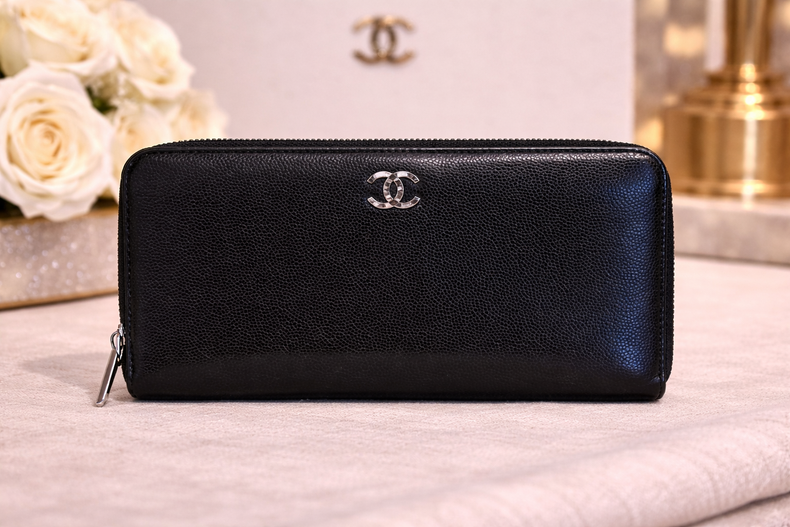 Chanel Interlocking CC Continental Wallet (2009–2010)