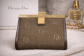 Christian Dior Vintage Trotter Monogram Kiss-Lock Coin Purse Wallet