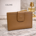 Celine Triomphe Leather Wallet – Tan
