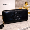 Gucci Soho Zip Around Wallet – Black Leather