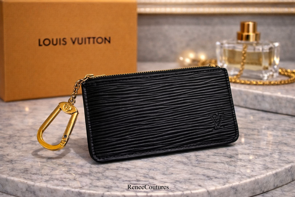Louis Vuitton Epi Leather Pochette Cles NM coin purse - Black
