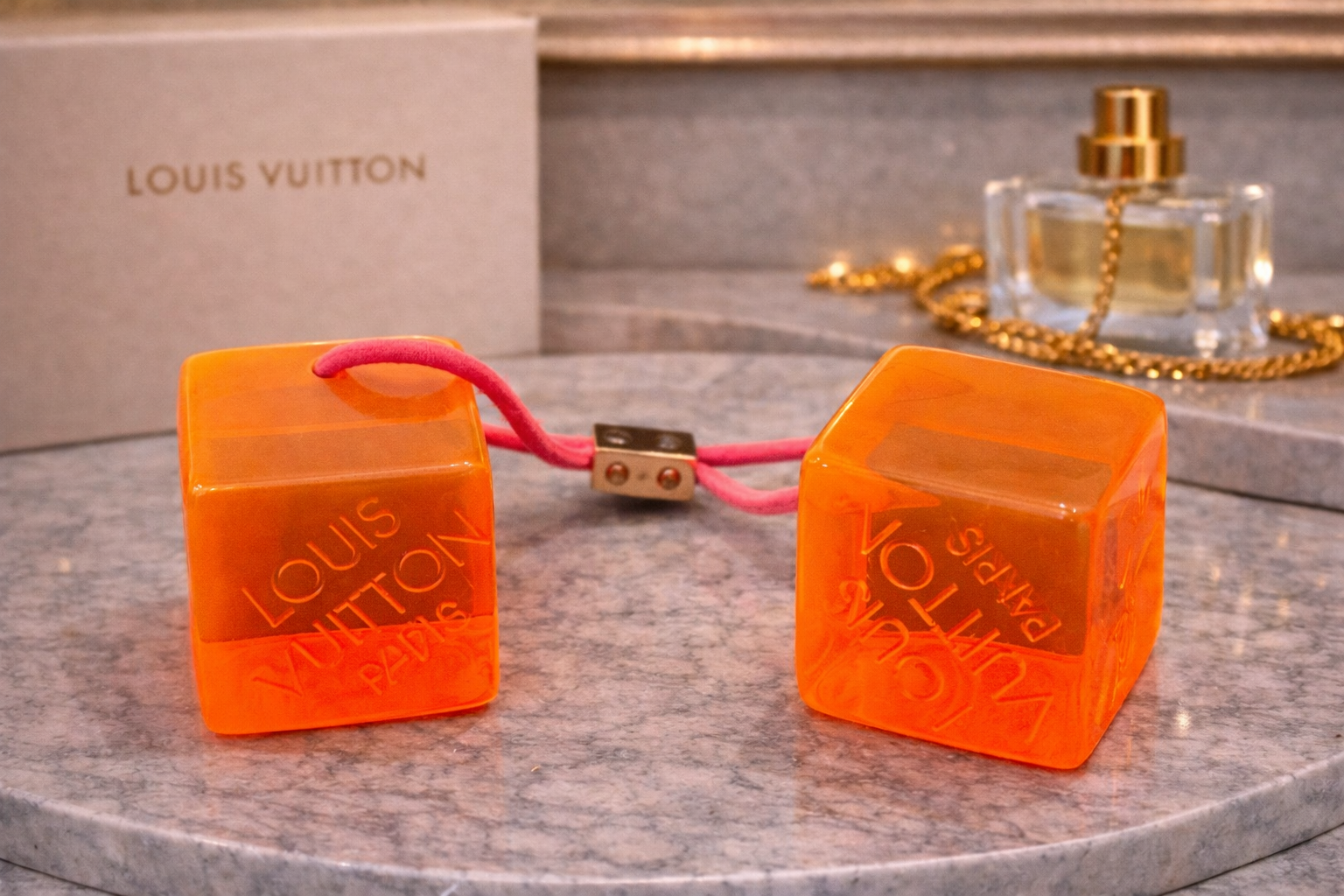 Louis Vuitton Lucite Cube Hair Accessory