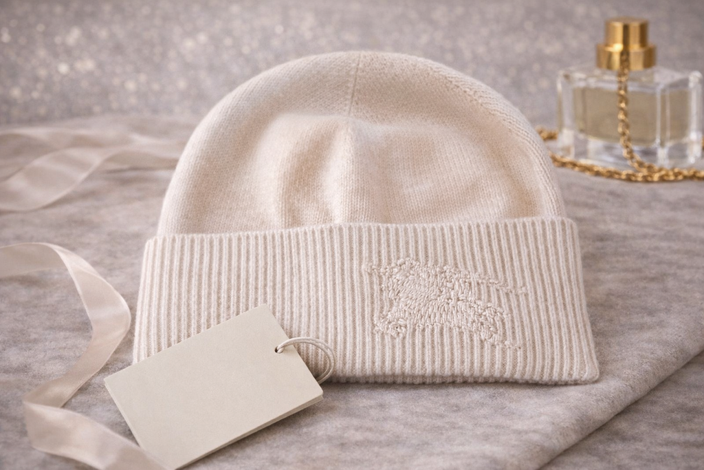 Burberry 100% Cashmere Beanie Hat