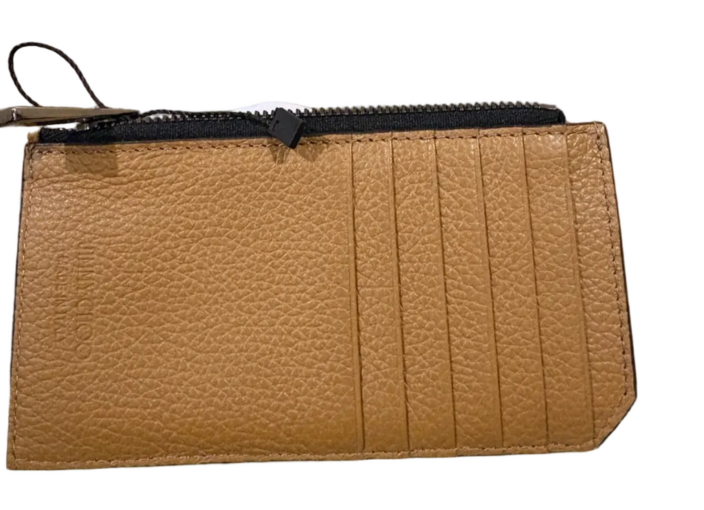 Jimmy Choo Star-Studded Leather Zip Cardholder / Slim Wallet