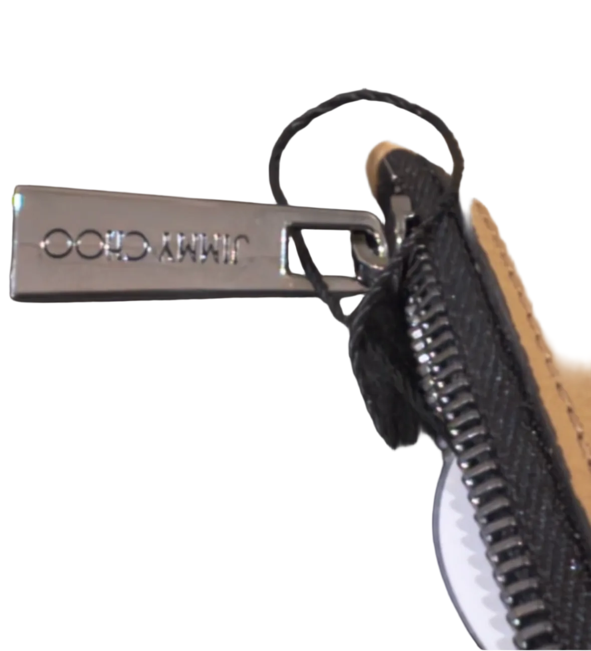 Jimmy Choo Star-Studded Leather Zip Cardholder / Slim Wallet