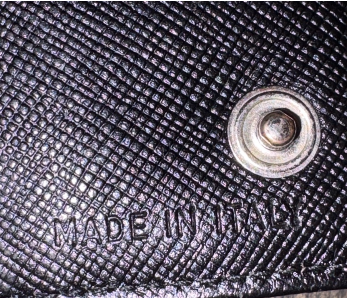Prada Nero Nylon & Saffiano Leather Key Holder – Black 6 Key Case