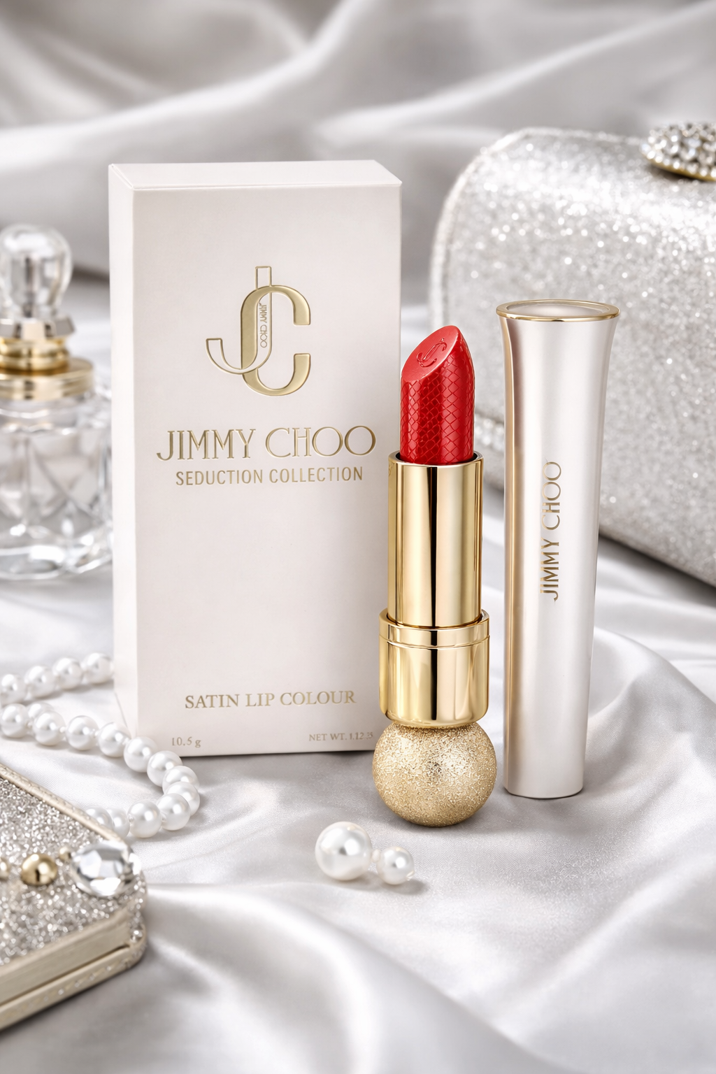 Jimmy Choo Seduction Collection Satin Lip Colour 004 Coral Kiss NIB