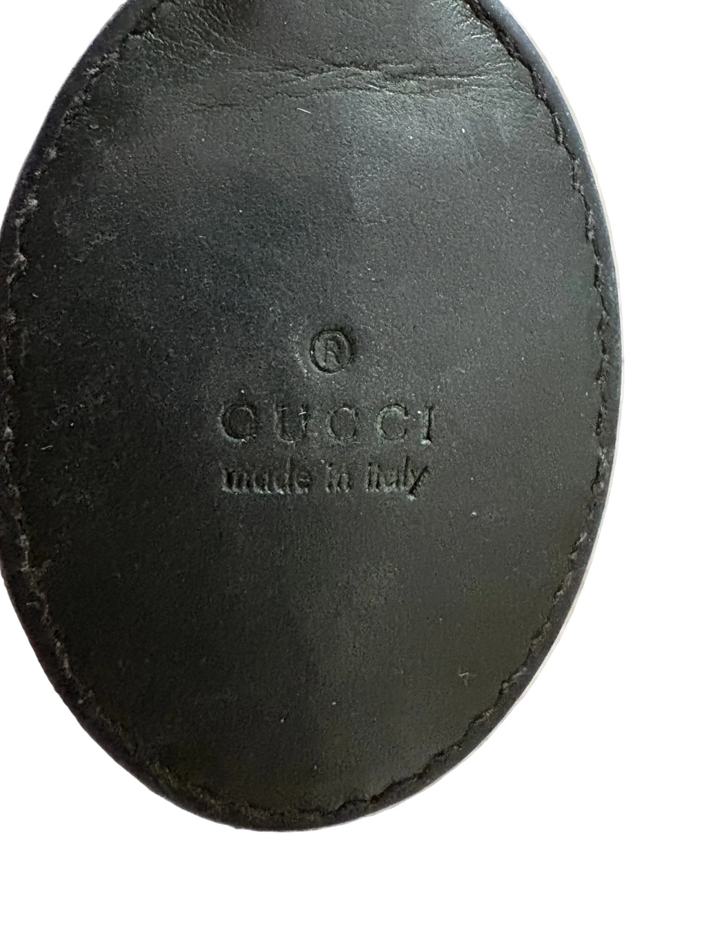 Gucci Interlocking GG Leather Keychain – Green & Gold | Made in Italy