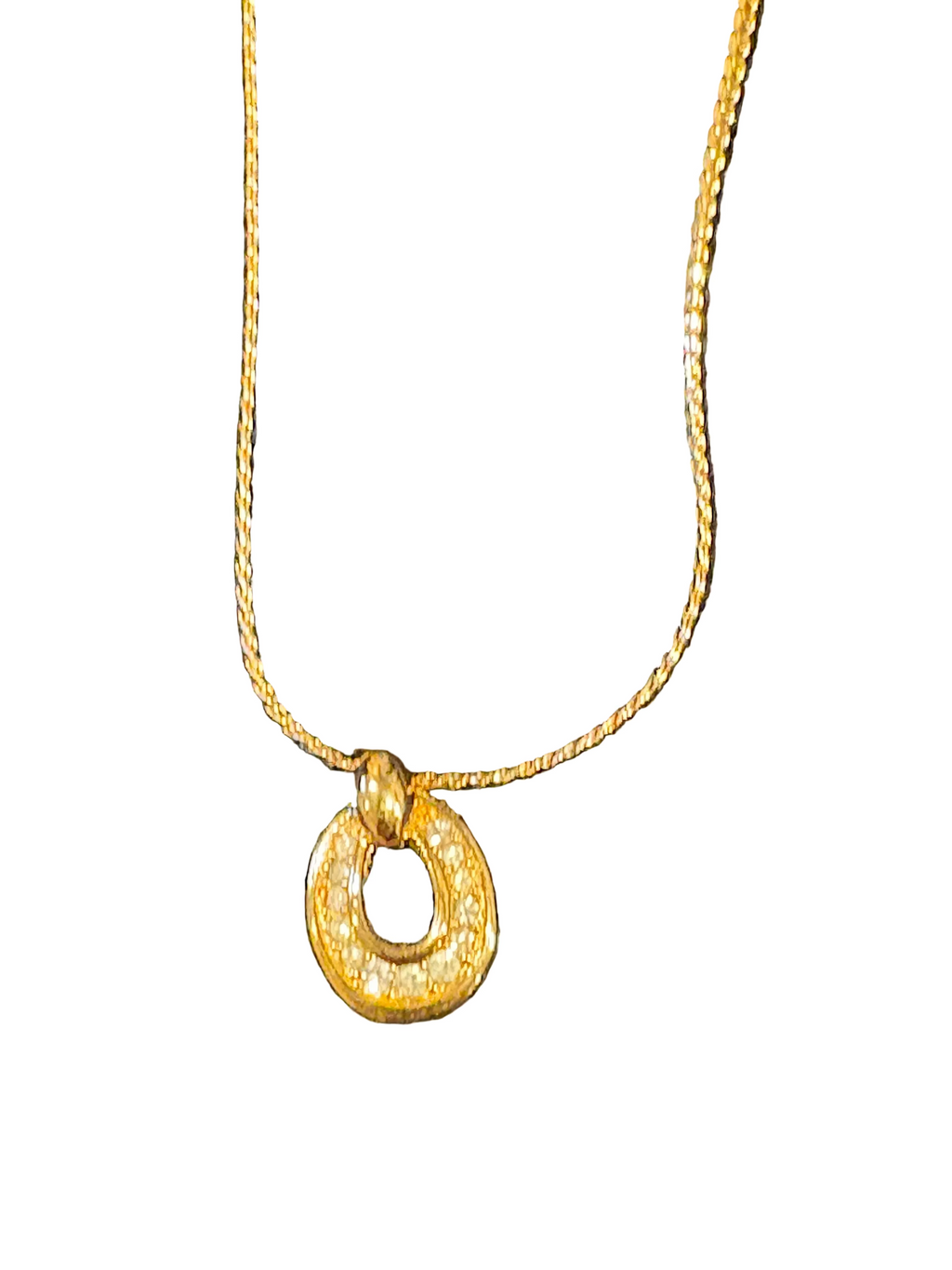 Christian Dior Pavé Crystal Pendant Necklace Gold Tone – Authentic Dior Jewelry