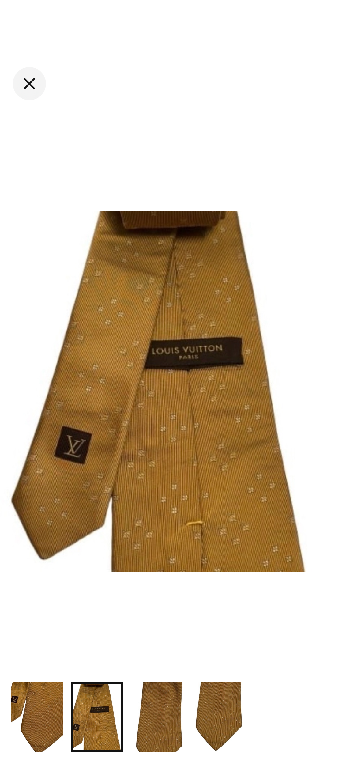 Louis Vuitton Silk Tie – Gold Pattern – Made in France