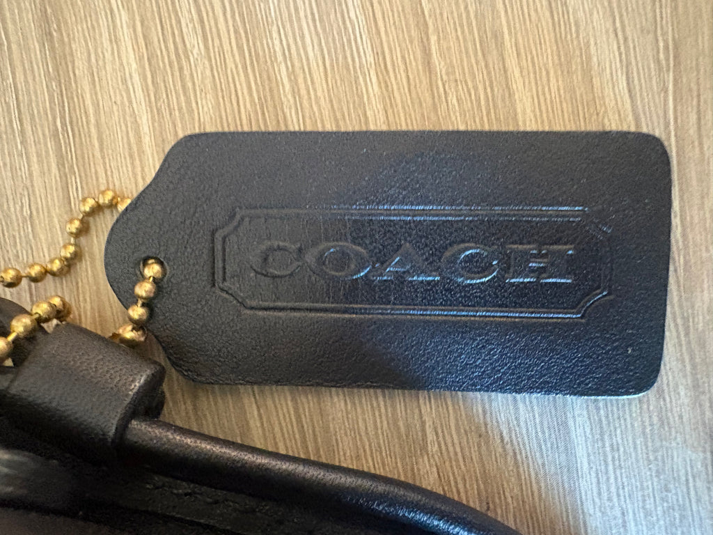 Vintage Coach Mini Watson Black Leather Crossbody Turnlock Bag 6606