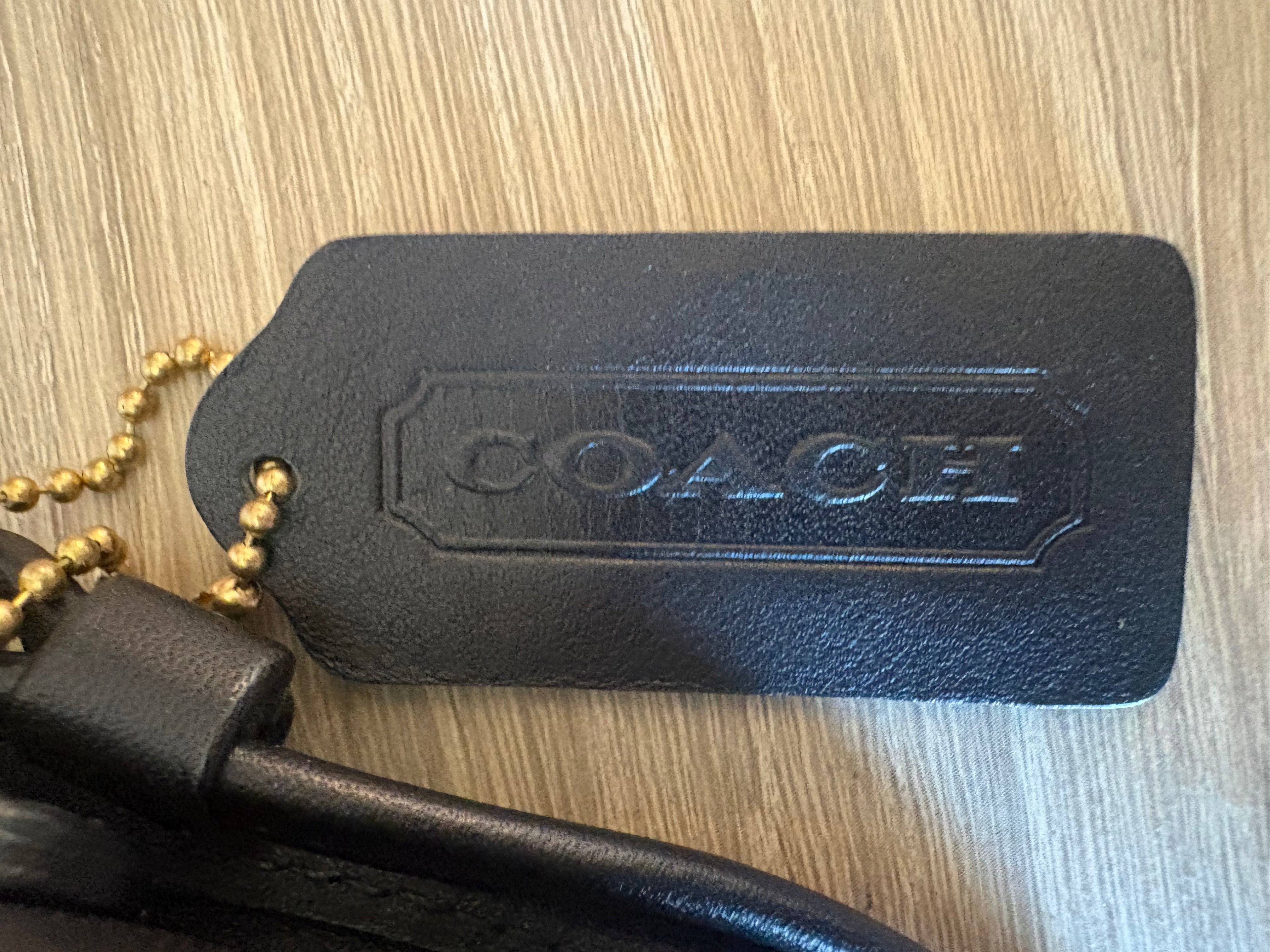 Vintage Coach Mini Watson Black Leather Crossbody Turnlock Bag 6606