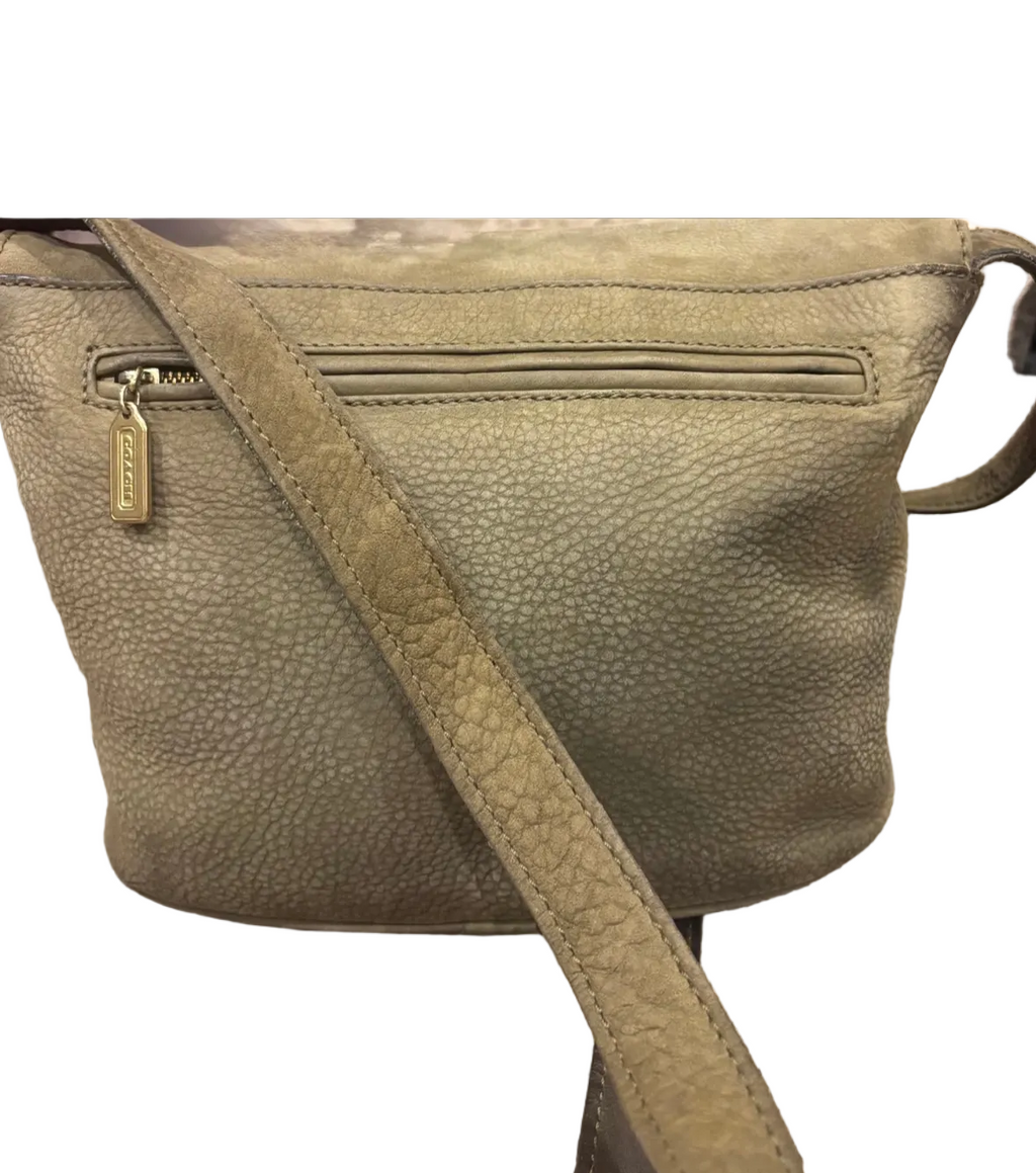 COACH Vintage Sonoma Nubuck Flap Shoulder Bag Sage Green  - Costa Rica