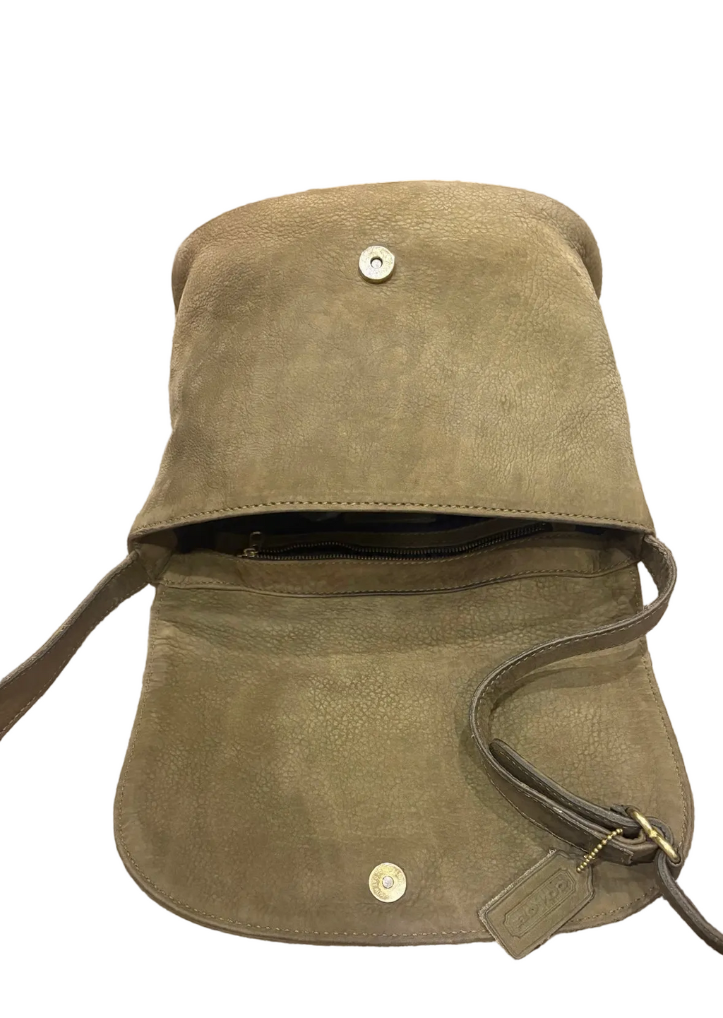COACH Vintage Sonoma Nubuck Flap Shoulder Bag Sage Green  - Costa Rica
