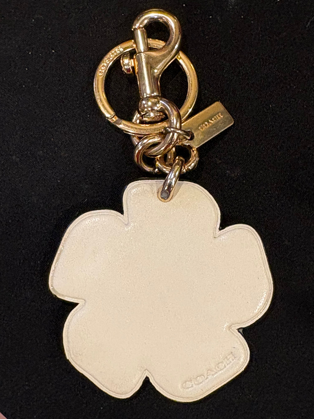 Coach Tea Rose Floral Bag Charm – Ivory/Pink