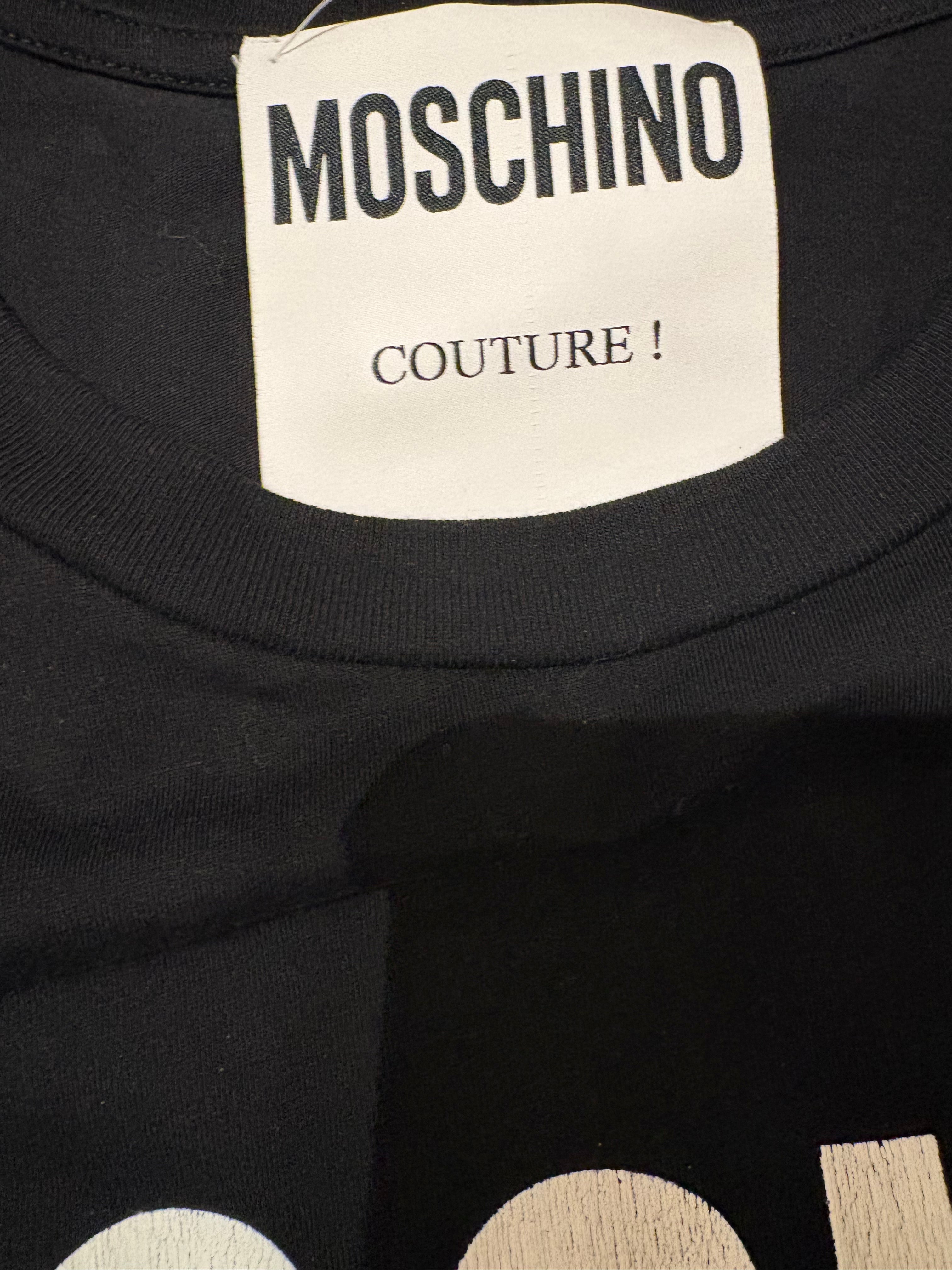 Moschino Couture Black Logo Tee – Size M