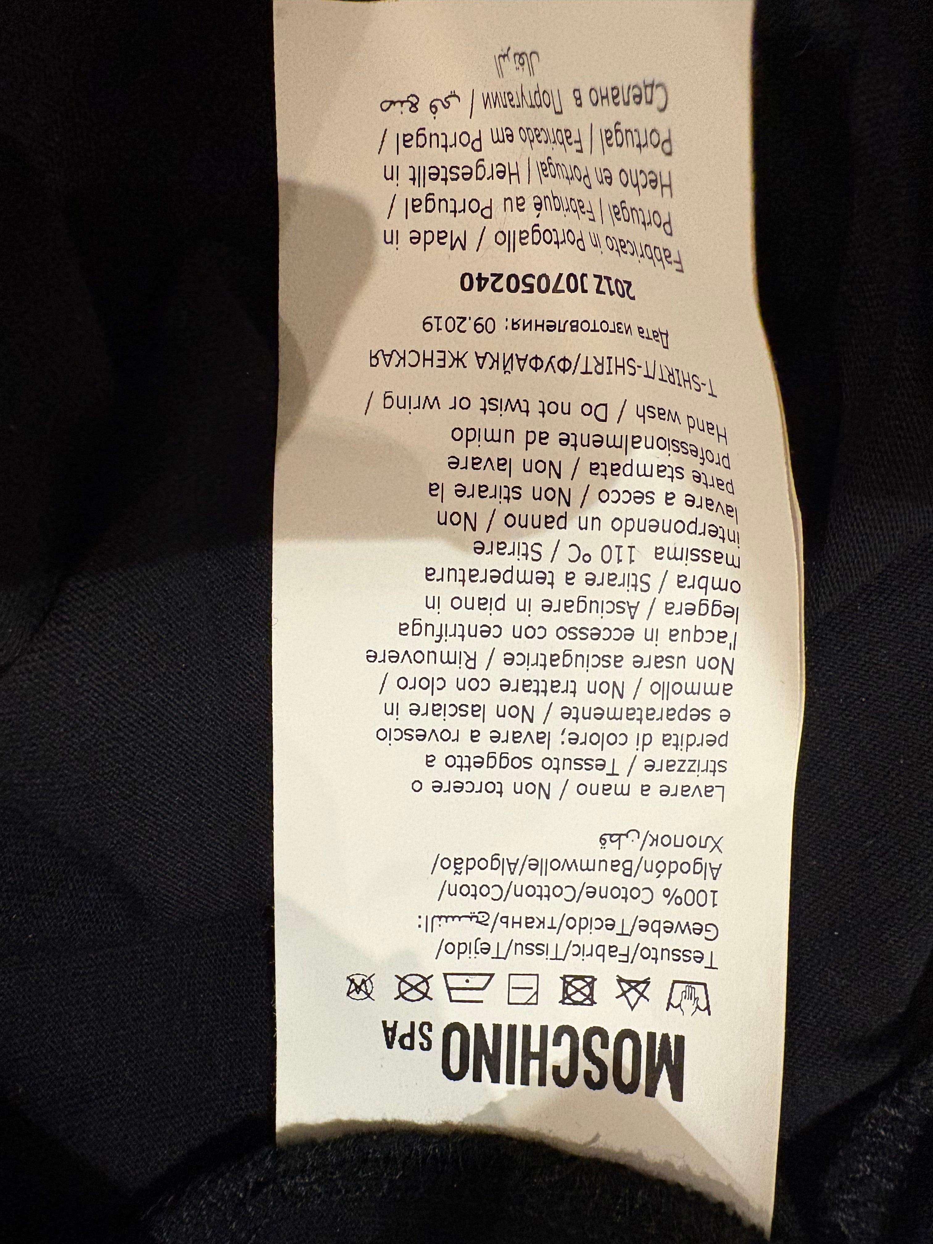 Moschino Couture Black Logo Tee – Size M