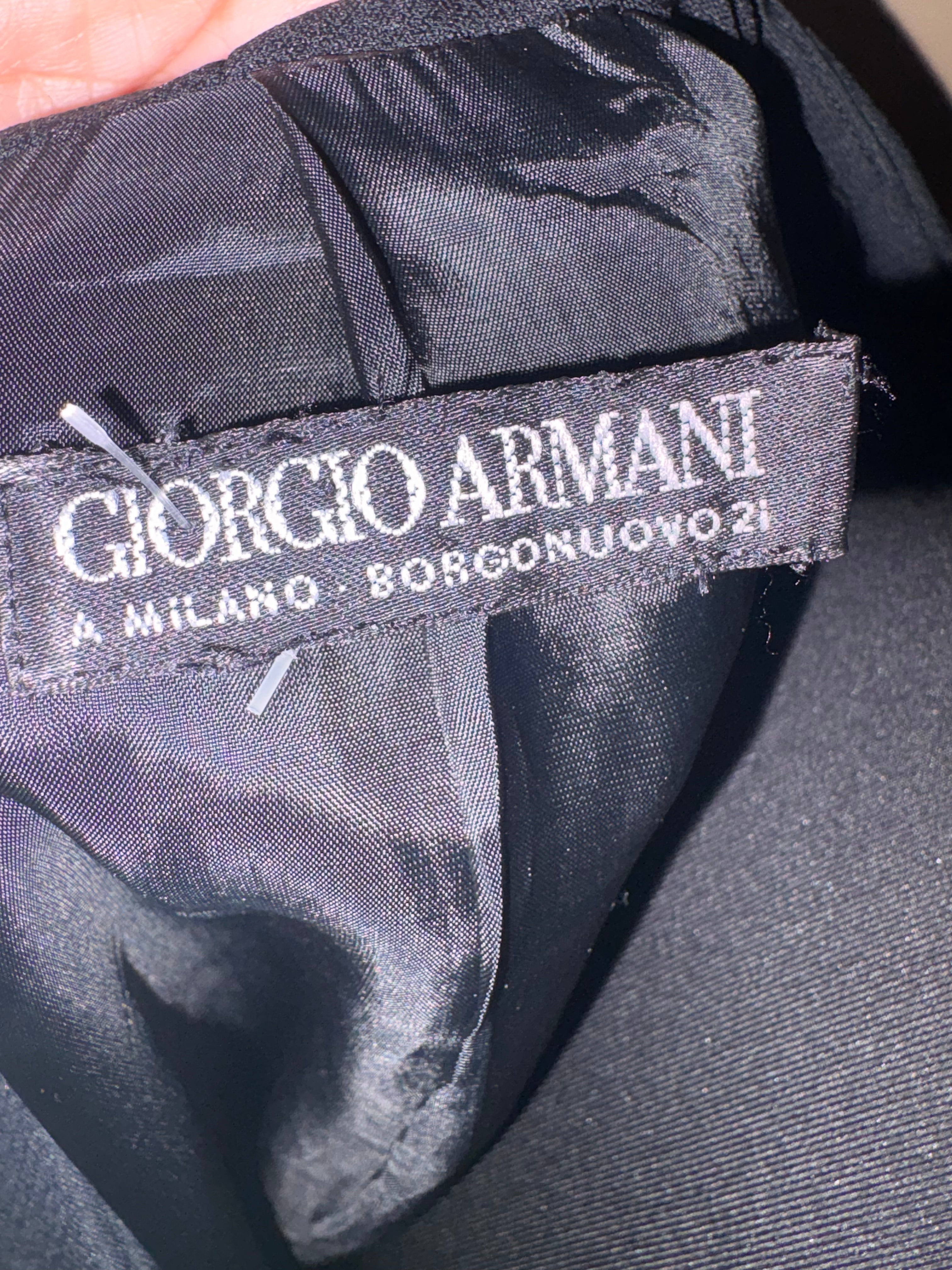 Giorgio Armani Minimalist Black Blazer – Made in Italy Size: IT 42 / US 6–8