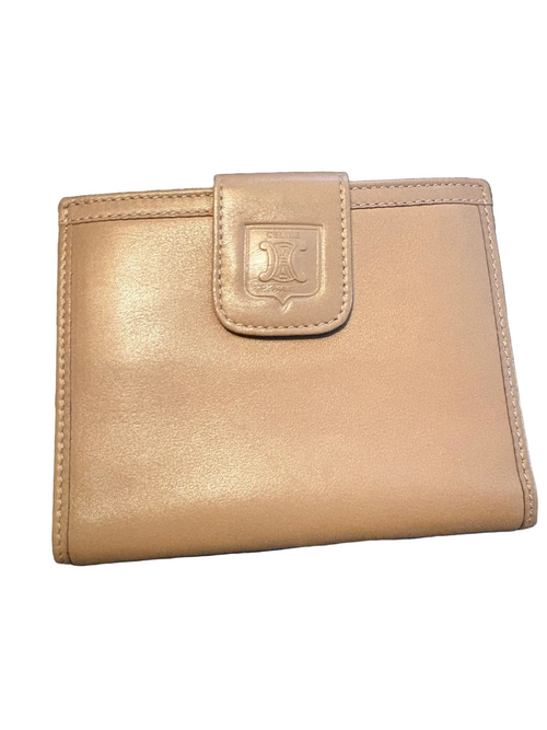Celine Triomphe Leather Wallet – Tan