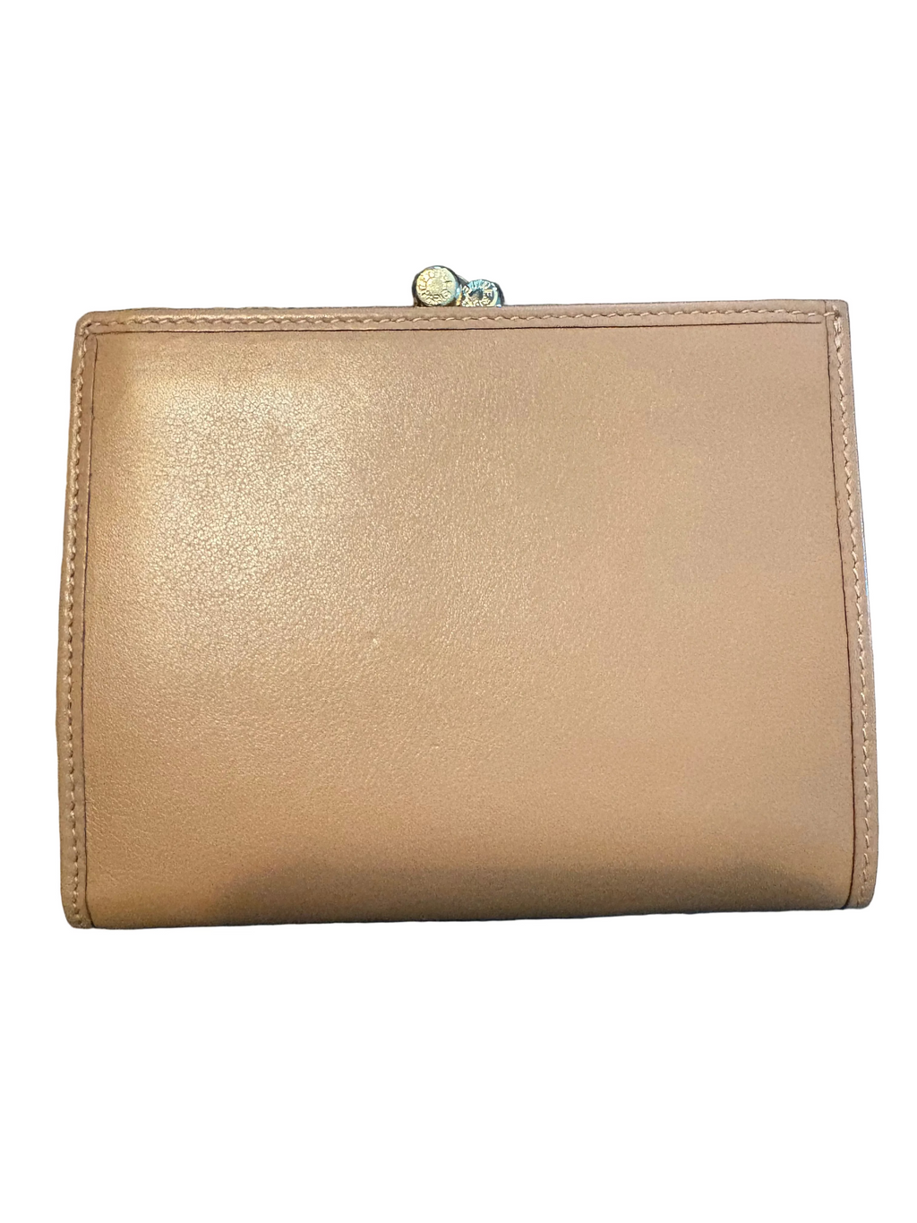 Celine Triomphe Leather Wallet – Tan