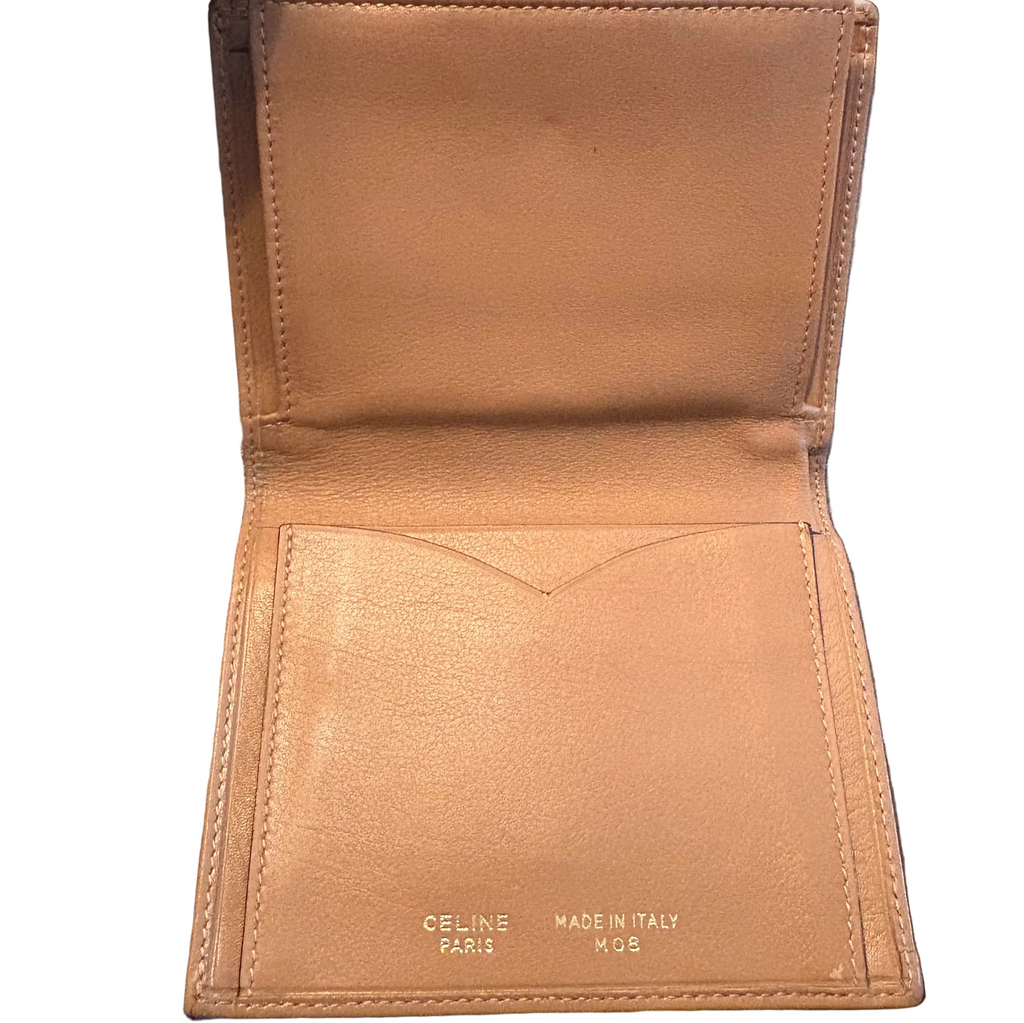 Celine Triomphe Leather Wallet – Tan