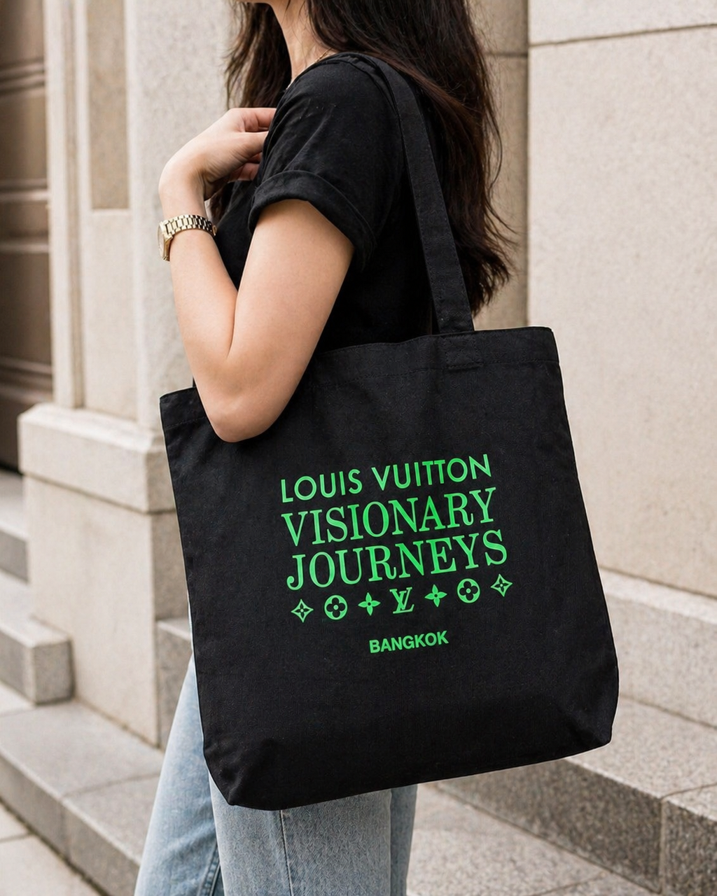 Louis Vuitton Visionary Journeys Bangkok Canvas Tote Bag