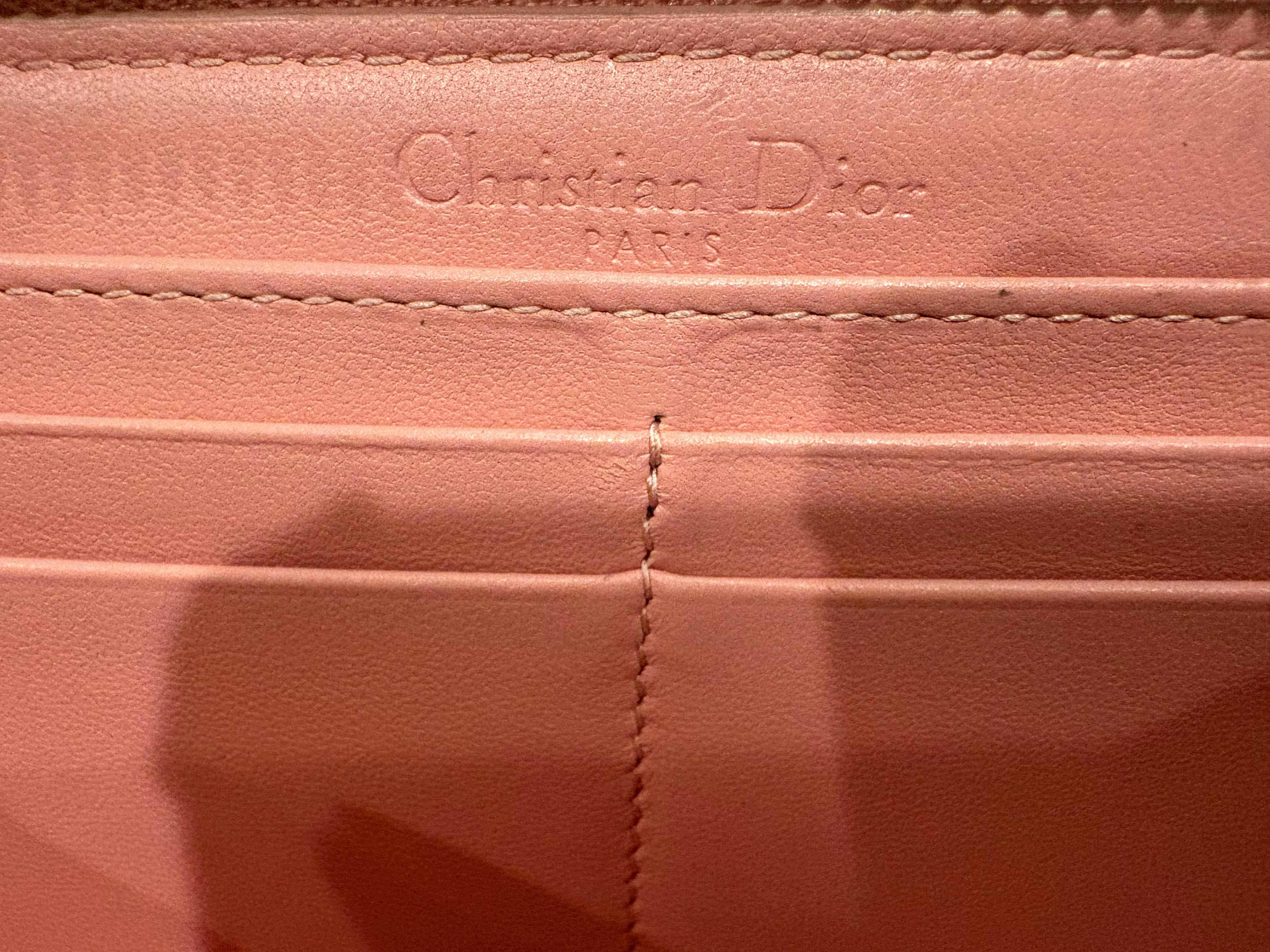 Christian Dior Lady Dior Zip-Around Wallet – Pink Cannage