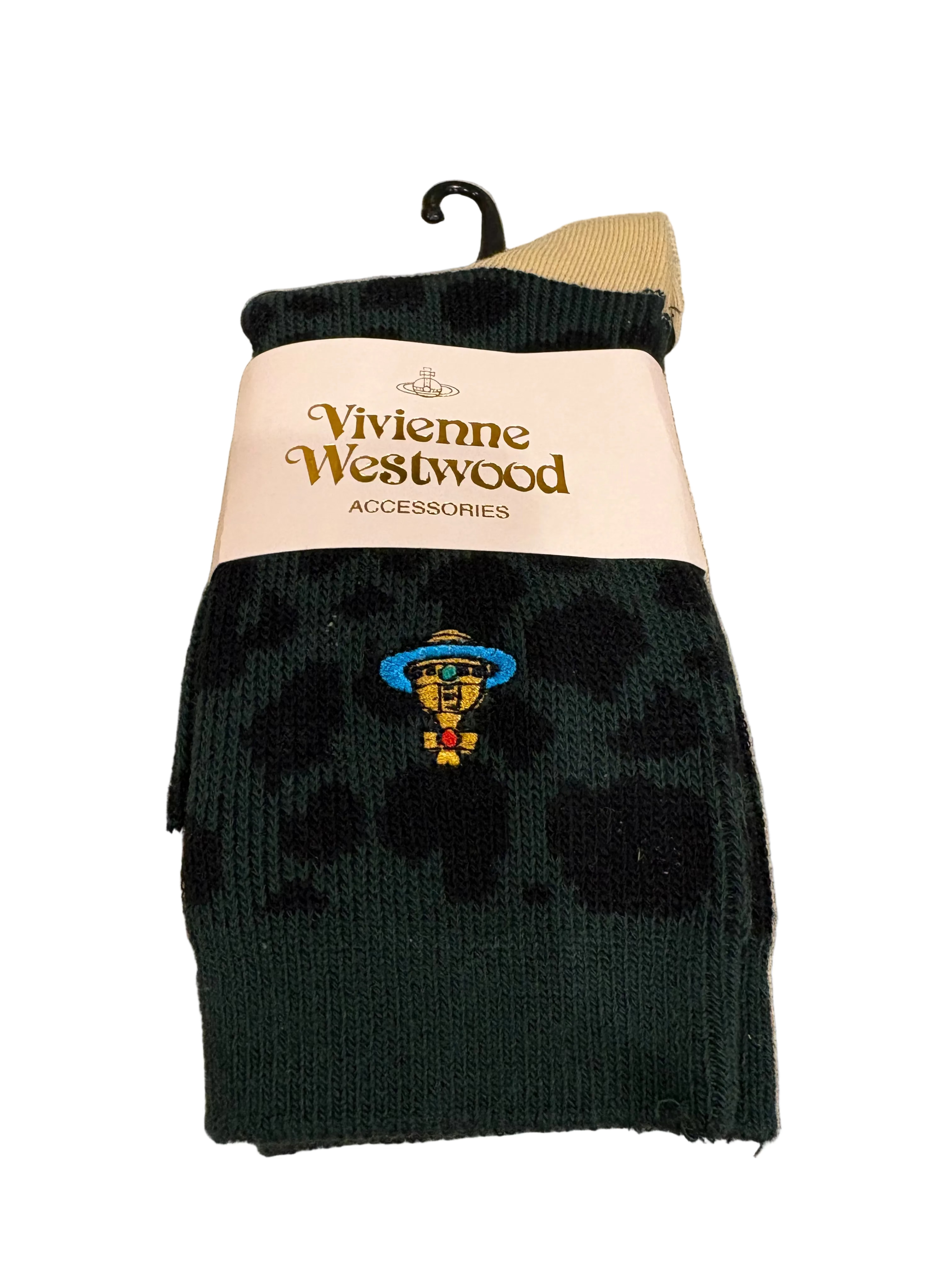 Vivienne Westwood Socks Bundle Orb Logo Leopard Print NWT Japan