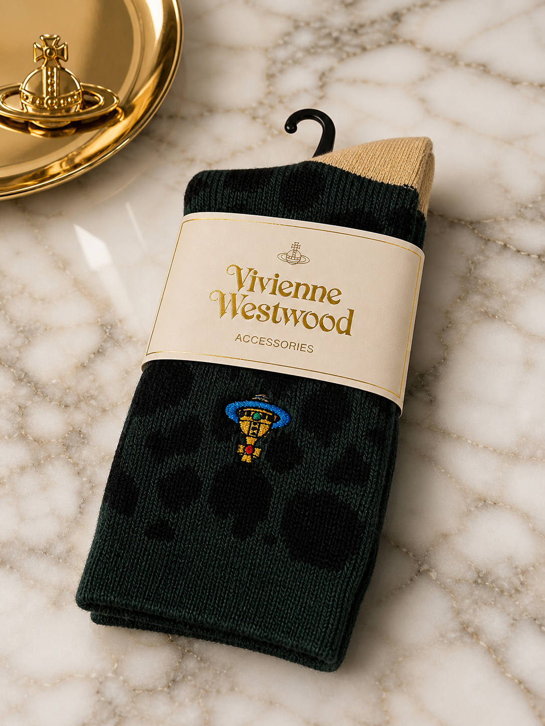Vivienne Westwood Socks Bundle Orb Logo Leopard Print NWT Japan
