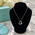 Tiffany & Co. Elsa Peretti Open Heart Necklace Sterling Silver 925 Spain