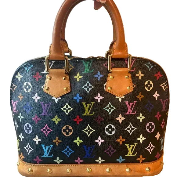 Takashi Murakami X Louis Vuitton Black Monogram Multicolor Alma PM