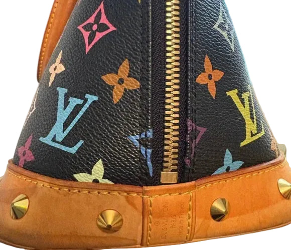 Takashi Murakami X Louis Vuitton Black Monogram Multicolor Alma PM