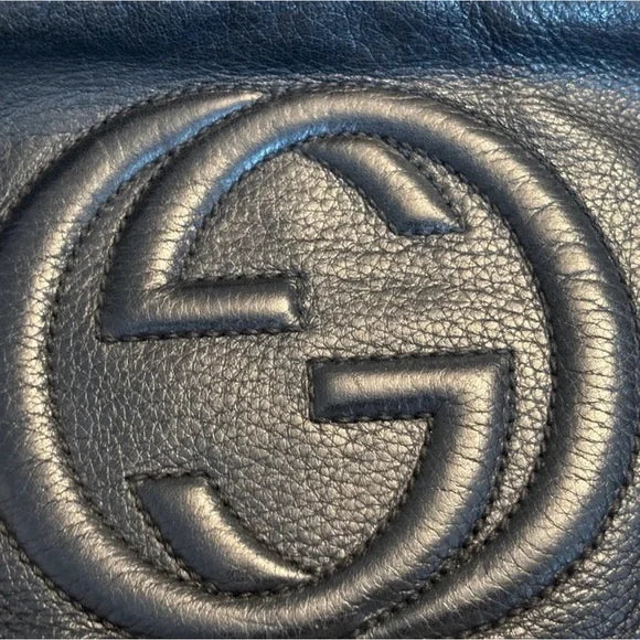 Gucci Black Pebbled Leather Soho Disco Bag